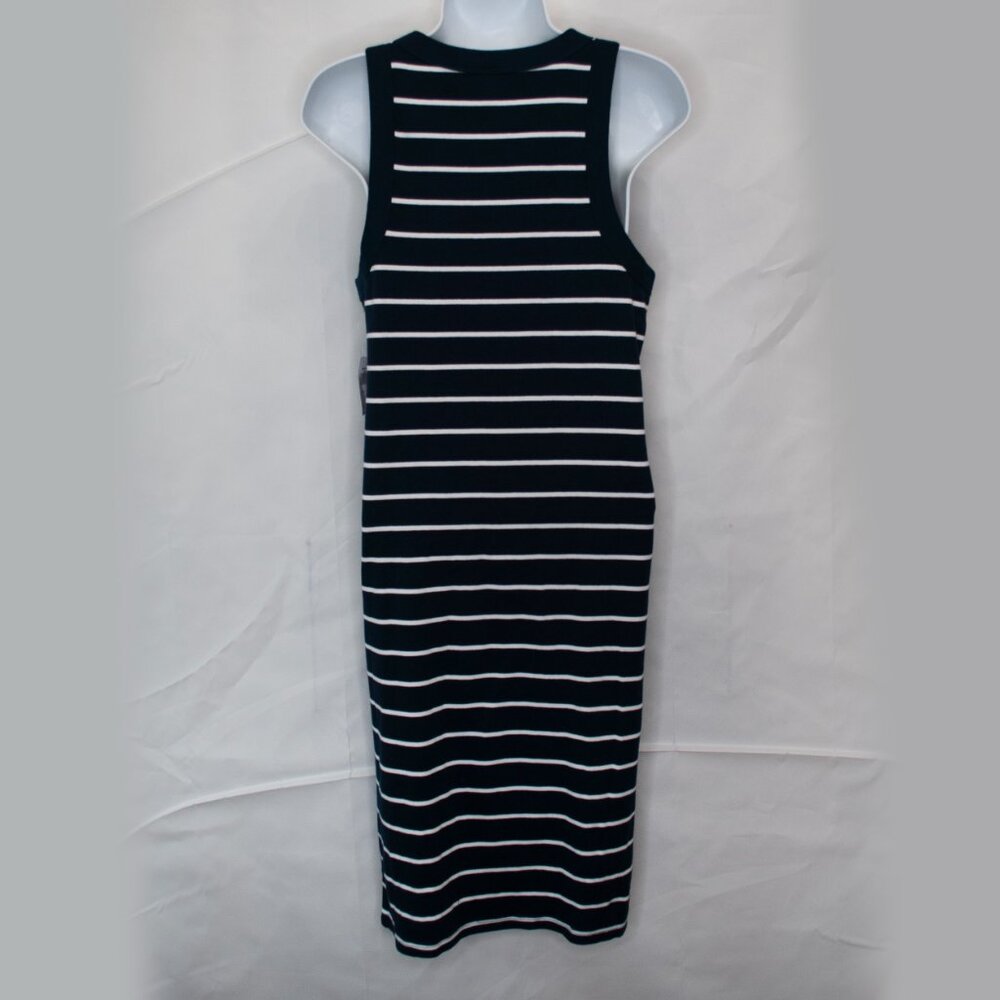 NEW Old Navy Fitted Rib Knit Dress Womens Large Tall Navy Blue Sleeveless HH04D - Picture 4 of 6